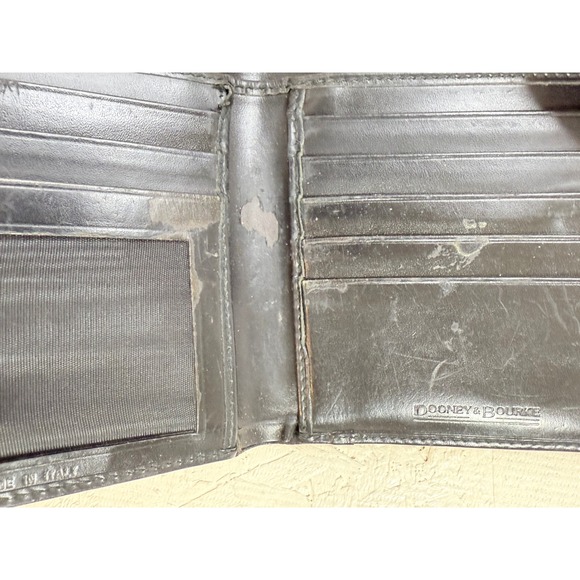 Dooney & Bourke Black Leather Bifold‎ Wallet Made in Italy - Picture 4 of 6